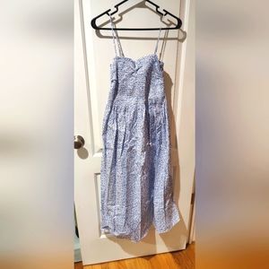 Cottagecore blue midi dress